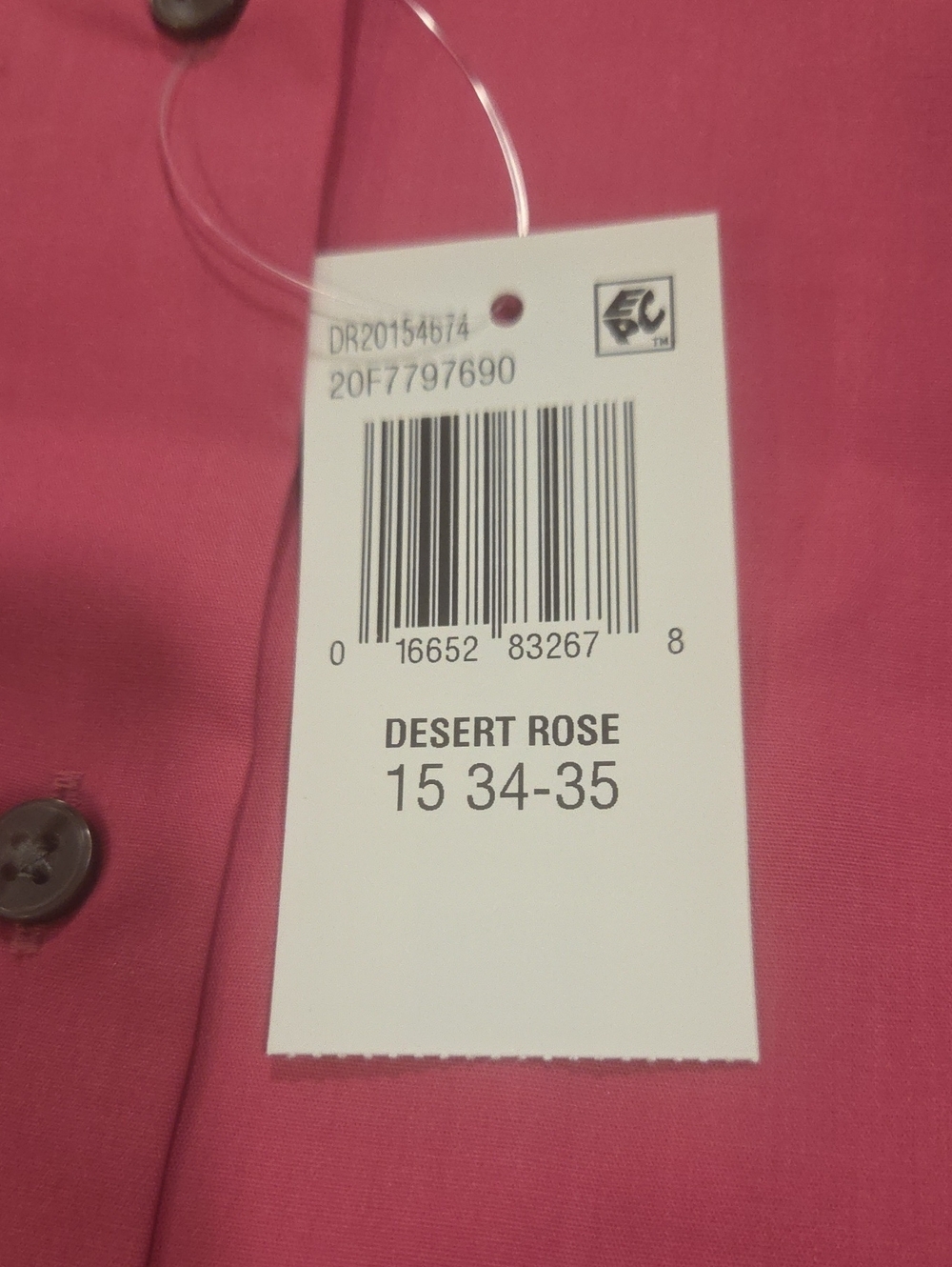 Van Heusen Men’s Red Regular Fit Dress Shirt - Picture 4 of 4